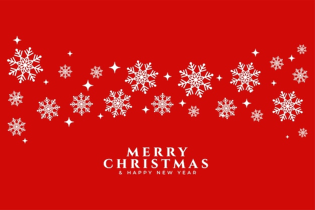 無料ベクター 雪花のデザインのベクトルでメリークリスマス 冬の季節の背景