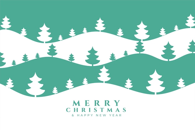 Free vector merry christmas winter season background with xmas tree decoration vector