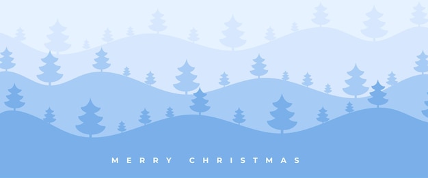 Merry Christmas Winter Season Banner with Xmas Tree Decor Vector – Free Download