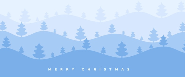 Free vector merry christmas winter season banner with xmas tree decor vector