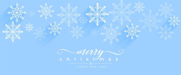 Free vector merry christmas winter season wallpaper with xmas snowflake design vector