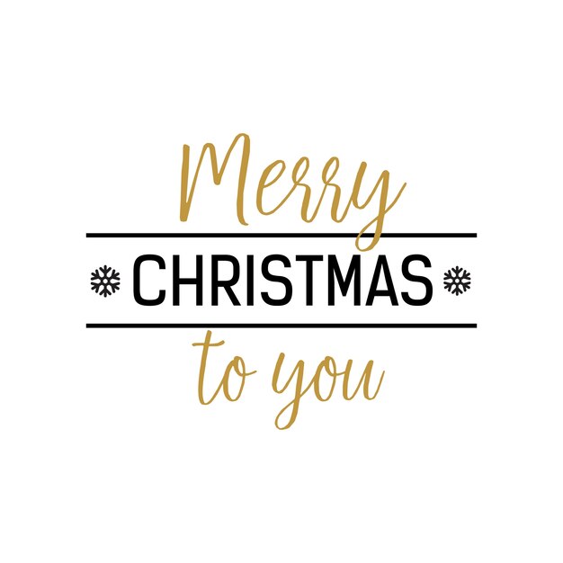 Free vector merry christmas to you inscription