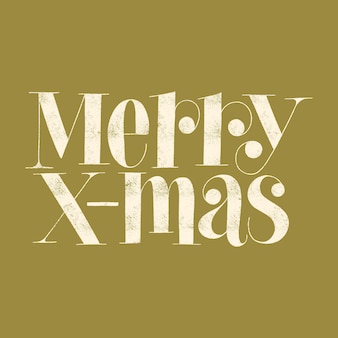 Merry x-mas hand-drawn lettering quote for christmas time. text for social media, print, t-shirt, card, poster, promotional gift, landing page, web design elements. vector illustration
