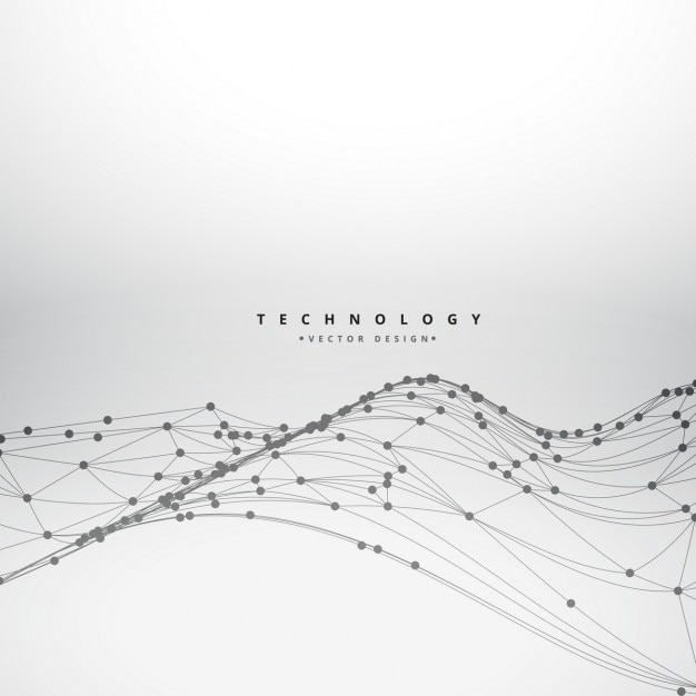 無料ベクター ワイヤ波技術の背景メッシュ