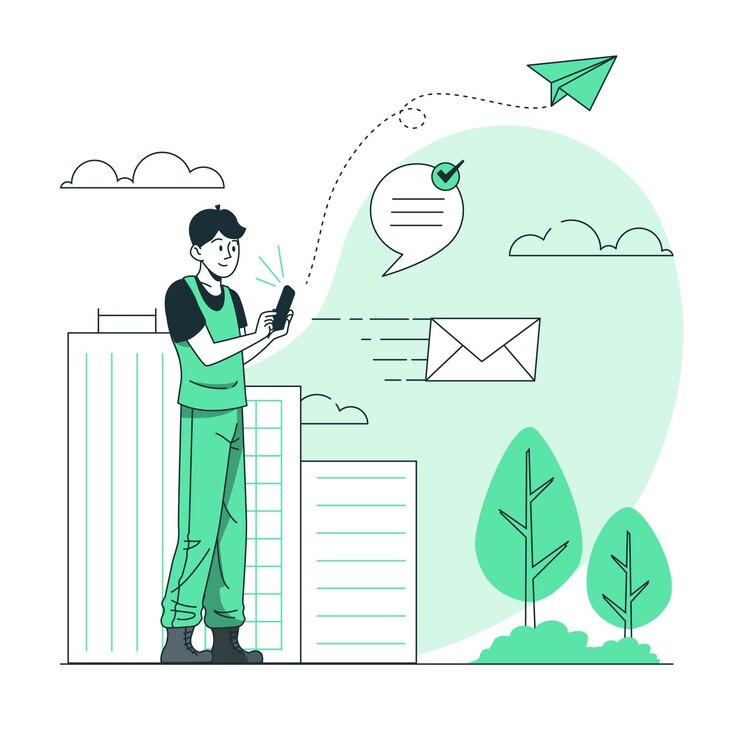 Free Vector message sent concept illustration