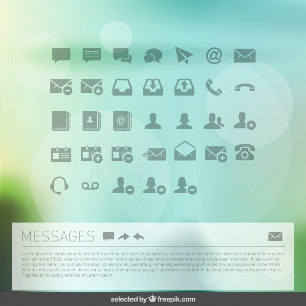 Free vector messages icons collection