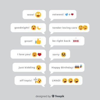 Messages with emojis reactions
