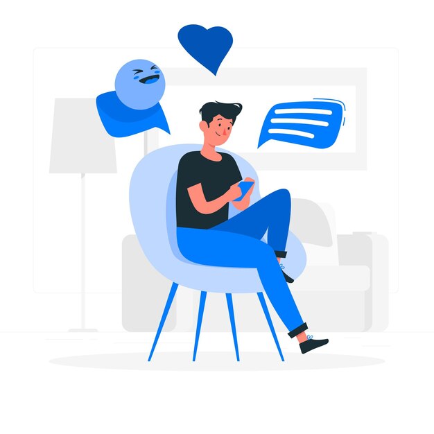 Messaging fun concept illustration