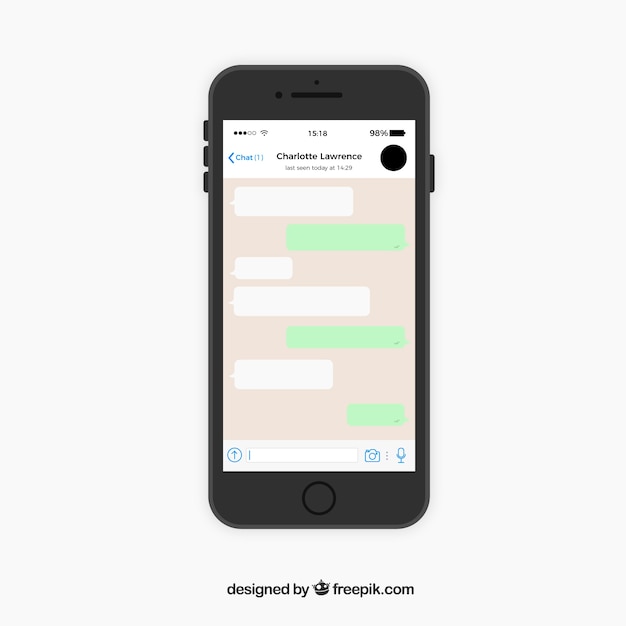 Messenger app for mobile in flat style