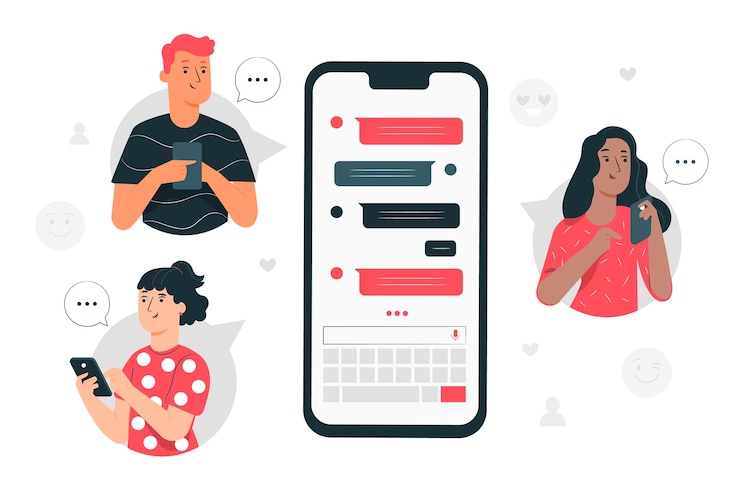 Free Vector messenger concept illustration