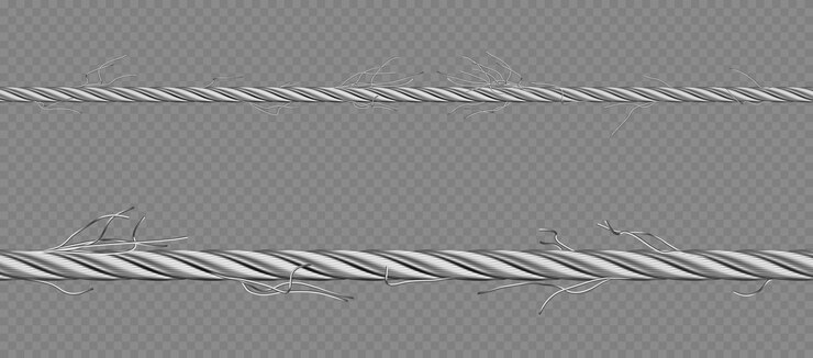 Free Vector metal cable steel on transparent