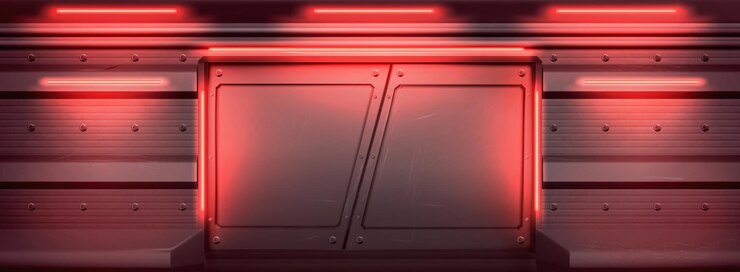 मुफ़्त वेक्टर metal door in bunker or secret laboratory gates