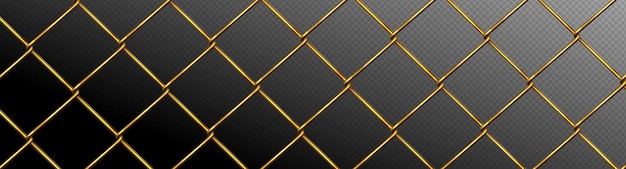 Metal fence mesh pattern of brass wire grid