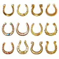 Free vector metal horse equipment set