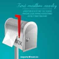 Free vector metal mailbox background