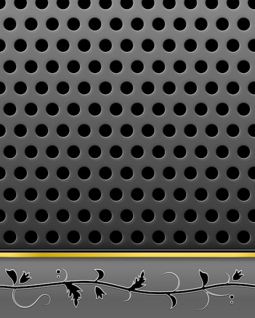 Free vector metal perforated structure with a portico deciduous