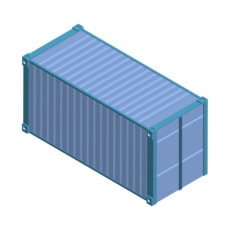 Free Vector metal square container isolated on background