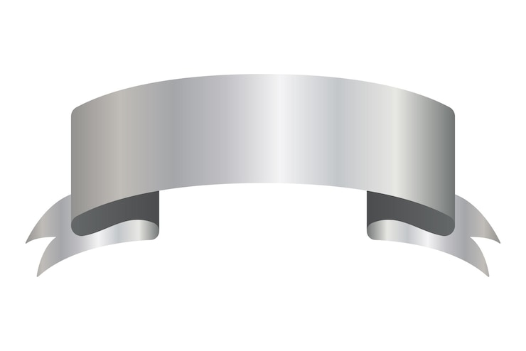 Free Vector metalic banner silver