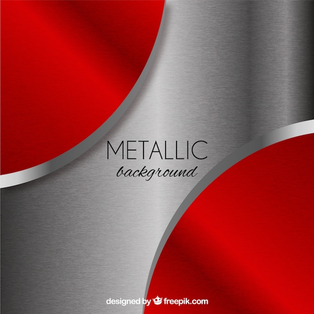 Free vector metallic background with abstract shapes