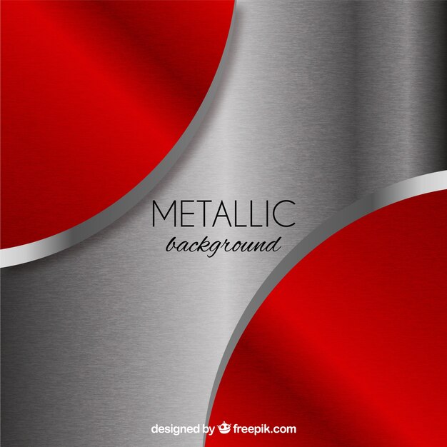 Metallic background with abstract shapes