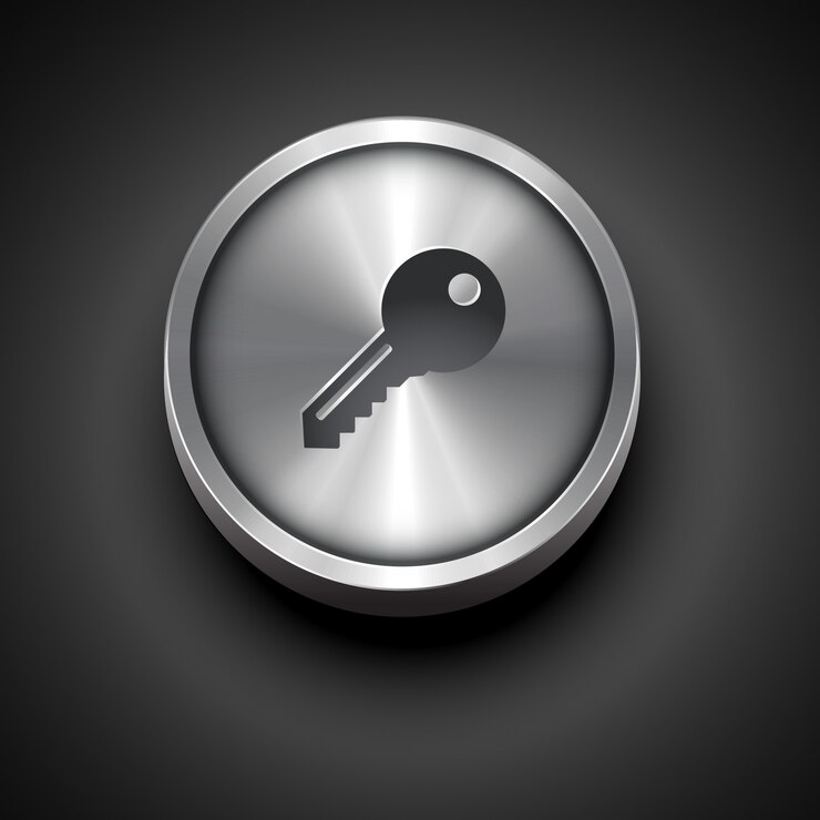 Free Vector metallic key icon