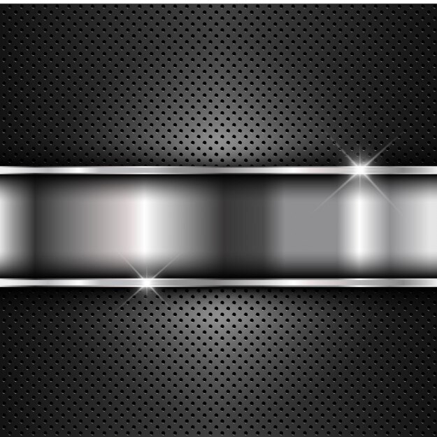 Metallic Plate on Metal Background