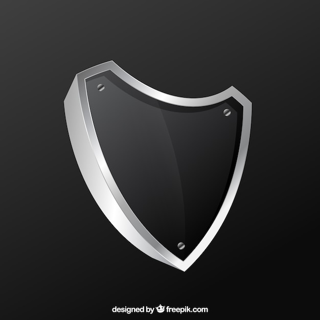 Free vector metallic shield