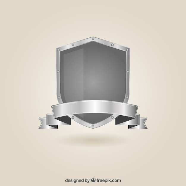 Free vector metallic shield