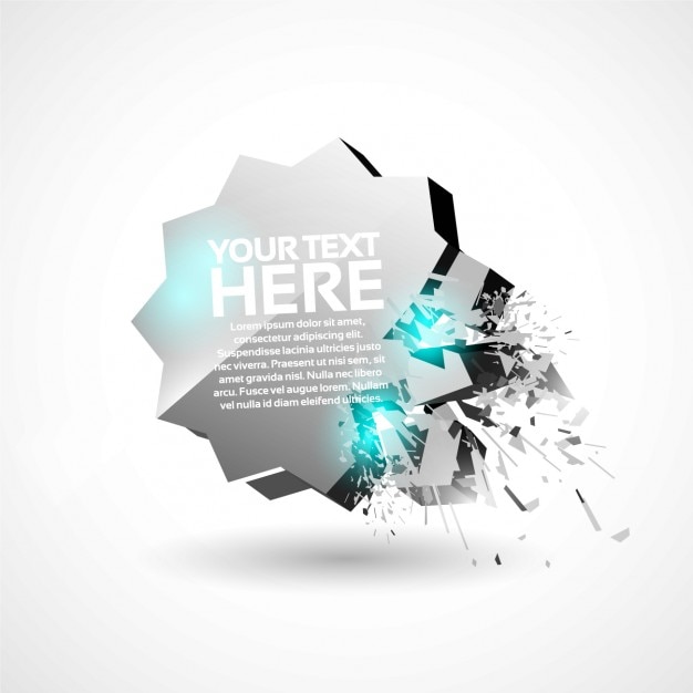 Free Vector metallic smashed badge