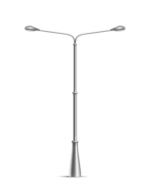 Metallic street lamp isolated