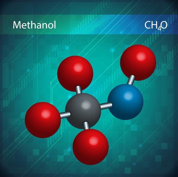 Vettore gratuito formula di metanolo