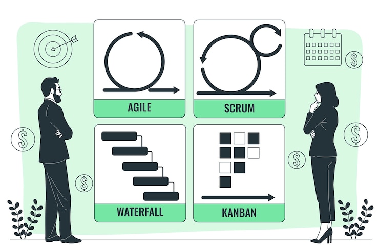 Free Vector methodoly comparison concept illustration