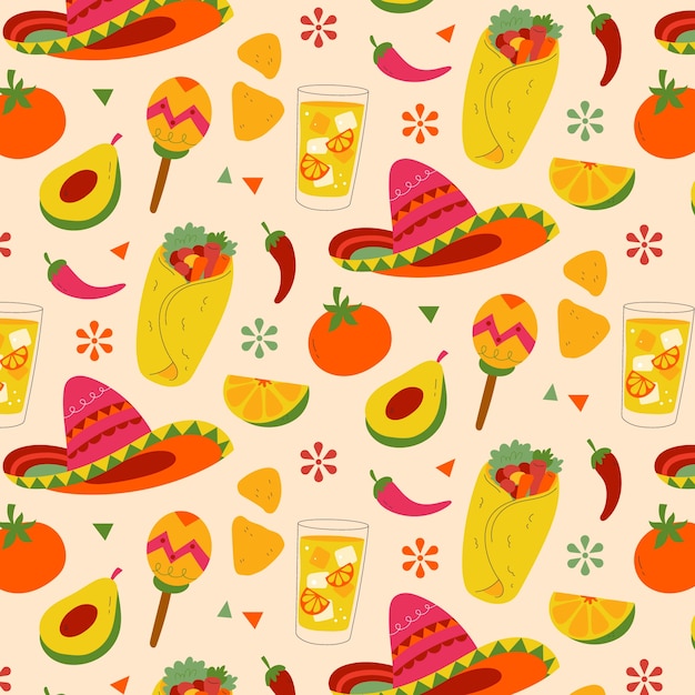 Free vector mexican bar pattern design