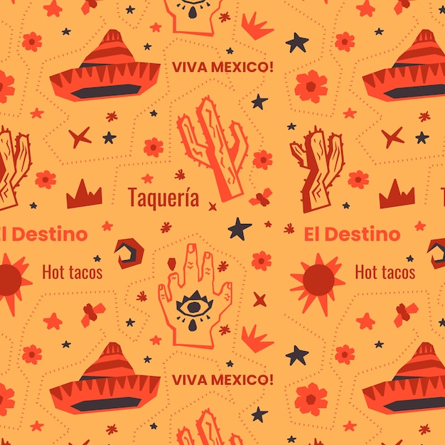 Free vector mexican bar pattern design