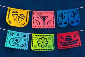 Free vector mexican bunting collection