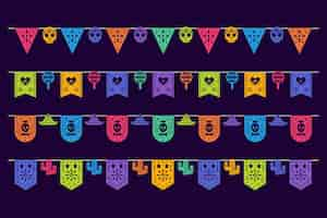 Free vector mexican bunting set