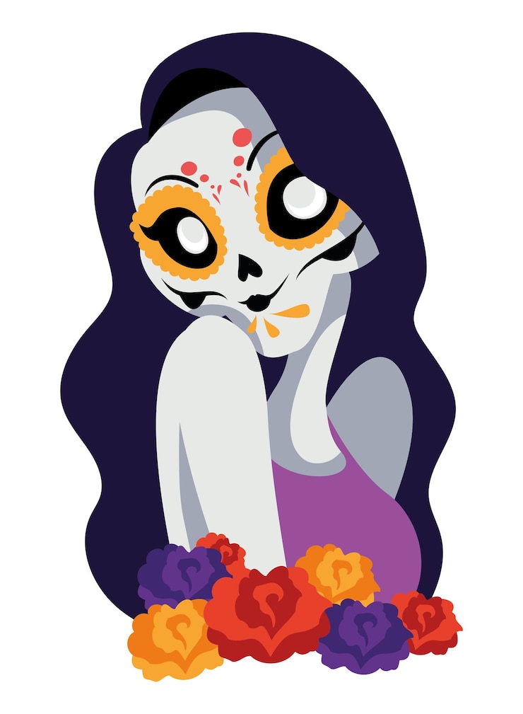Free Vector mexican catrina illustration