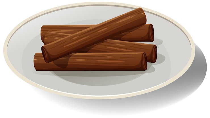 Free Vector mexican cinnamon sticks on plate