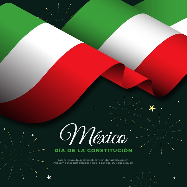 メキシコ憲法記念日旗