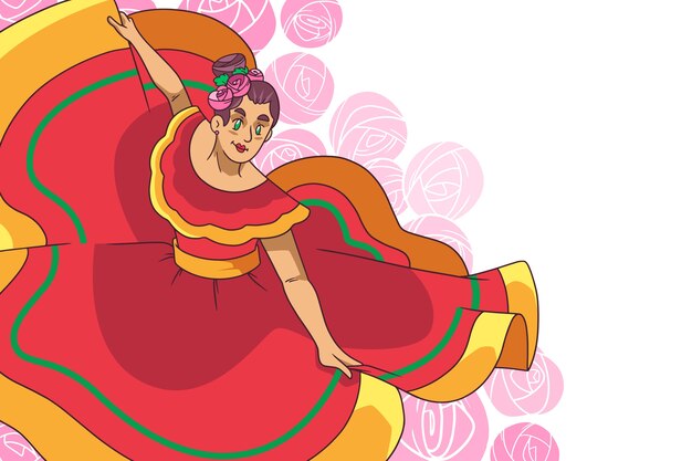 Free vector mexican dancer illustration