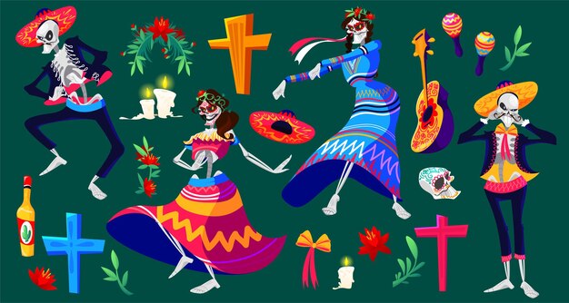 멕시코 망자의 날, Dia de los muertos 세트