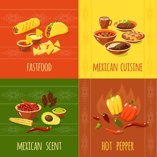 Free vector mexican design concept