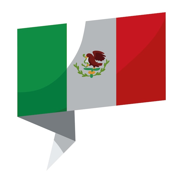 Vettore gratuito bandiera messicana illustrazione nazionale isolata