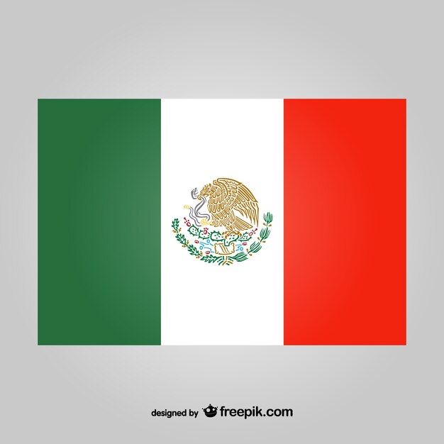 Mexican flag vector