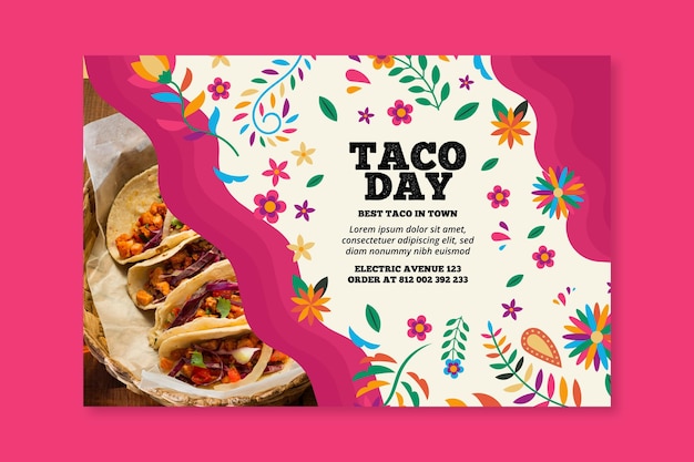 Free vector mexican food banner template