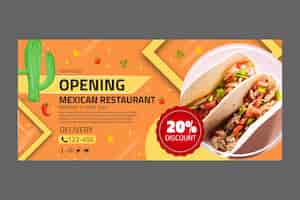 Free vector mexican food banner template