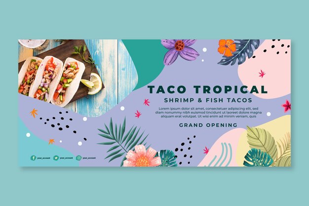 Free vector mexican food banner template