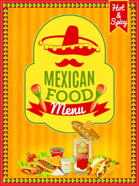 Mexican Food Menu Poster