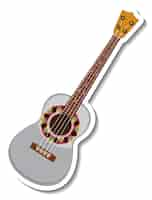 Free vector mexican guitar music instrument cartoon