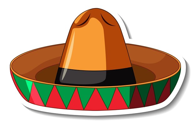 メキシコの帽子の漫画のステッカー